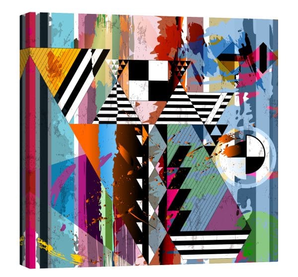 tablou canvas abstract forme colorate luminescent decor modern
