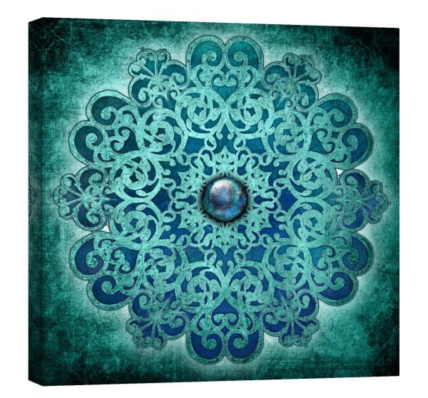 tablou canvas perla albastra luminescent decor elegant