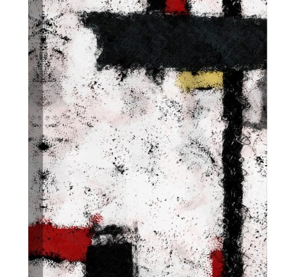 tablou canvas abstract pete rosii luminescent decor modern
