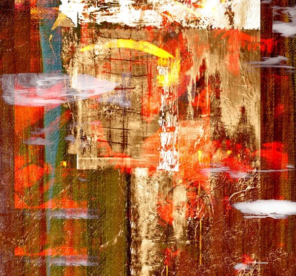 decor perete canvas pictura rosie luminescent