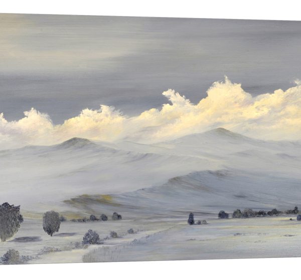 Tablou canvas dealuri albe pictate luminescent