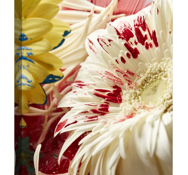 Tablou canvas flori pete vopsea luminescent