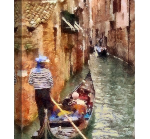 tablou canvas gondola Venetia luminescent