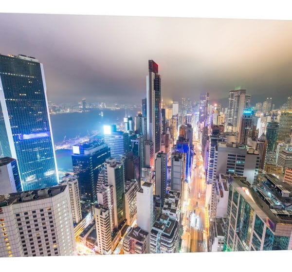 tablou canvas hong kong privit de sus luminescent
