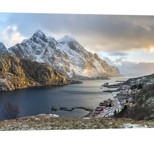tablou canvas lofoten iarna luminescent
