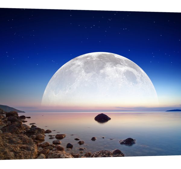 Tablou canvas jumatate luna luminescent