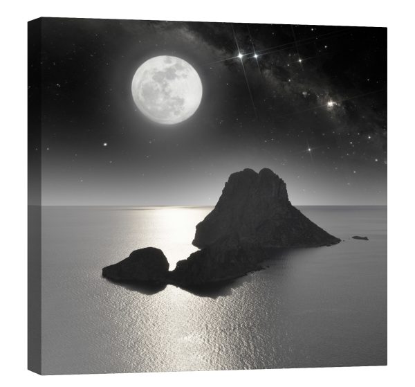 Tablou canvas luna stanca luminescent