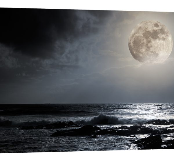 Tablou canvas luna plina ocean luminescent