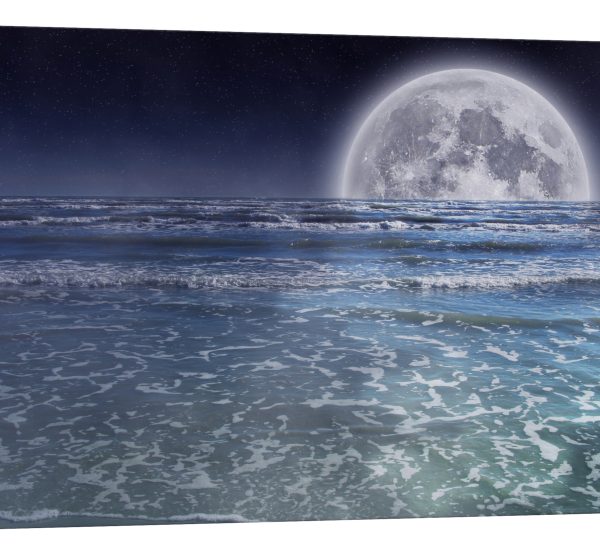 Tablou canvas luna apa luminescent