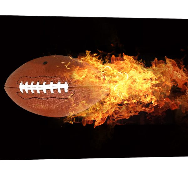 Tablou canvas minge fotbal flacari luminescent