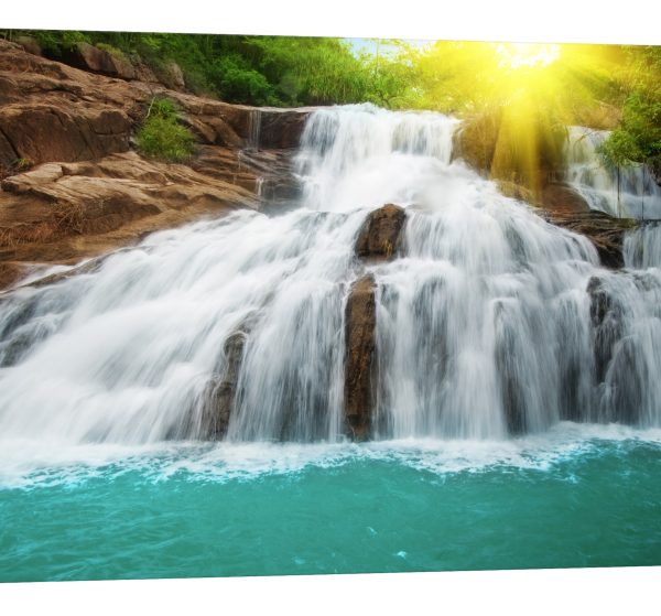 tablou canvas cascada raze soare luminescent