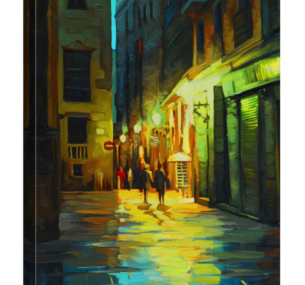 tablou canvas poteca seara doi luminescent